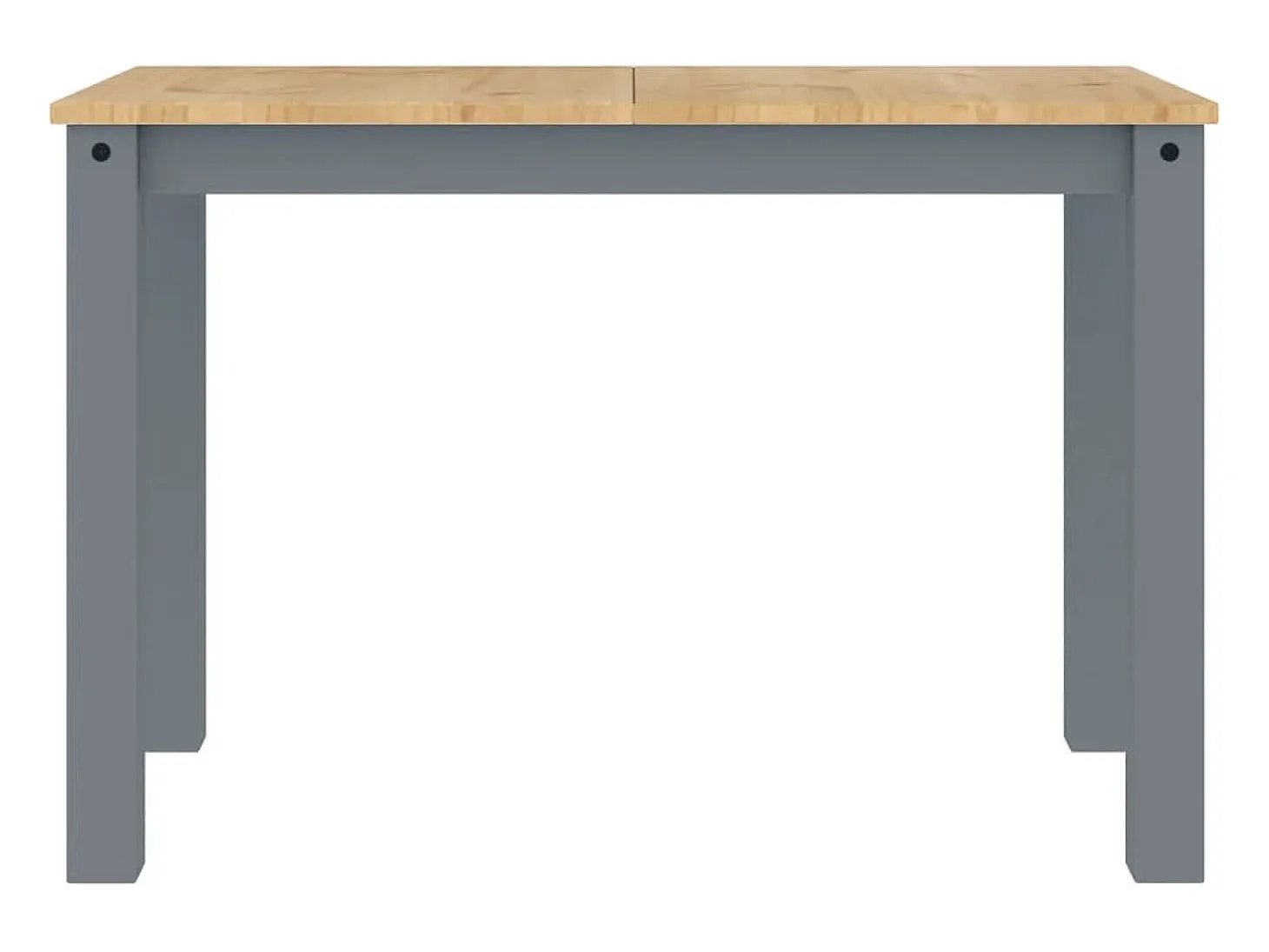 Mesa de comedor Panama madera maciza de pino gris 117x60x75 cm ES998302