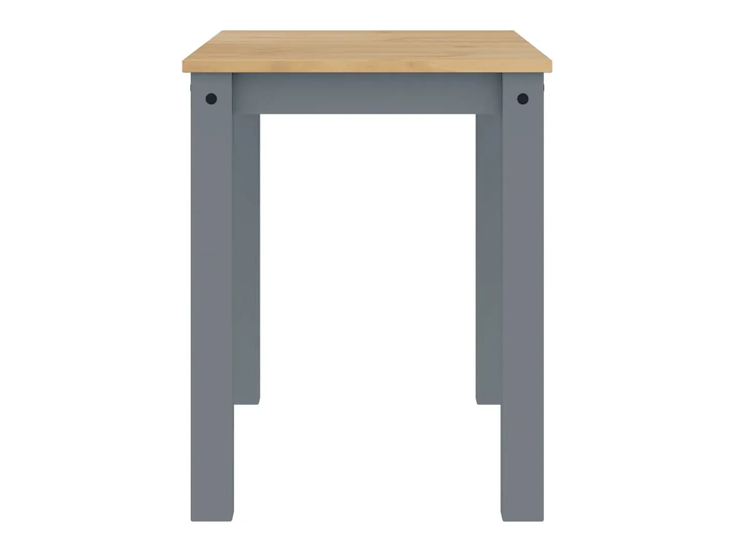 Mesa de comedor Panama madera maciza de pino gris 117x60x75 cm ES998302