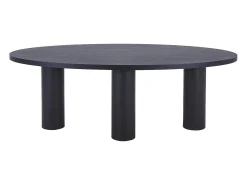 Mesa de comedor para 8 personas chapado de fresno - Negro - FALYN