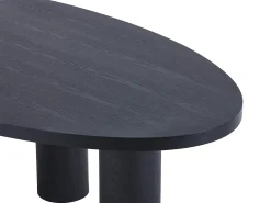 Mesa de comedor para 8 personas chapado de fresno - Negro - FALYN