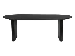 Mesa de comedor para 8 personas de madera de mango - Negro - BALIMELA