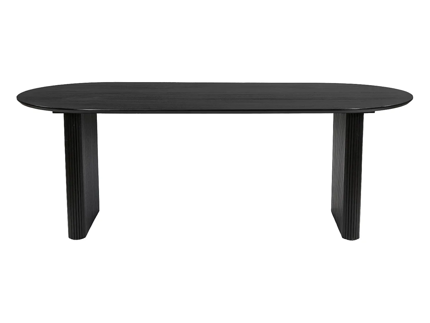 Mesa de comedor para 8 personas de madera de mango - Negro - BALIMELA