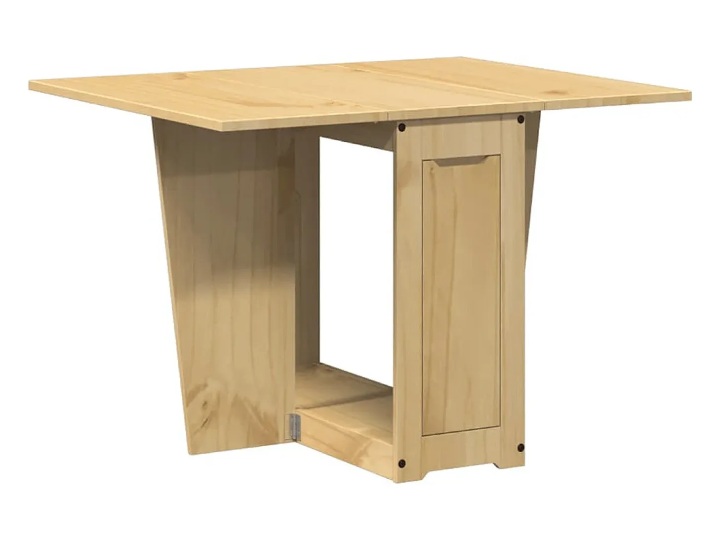 Mesa de comedor plegable Corona Butterfly, cera marrón, madera de pino