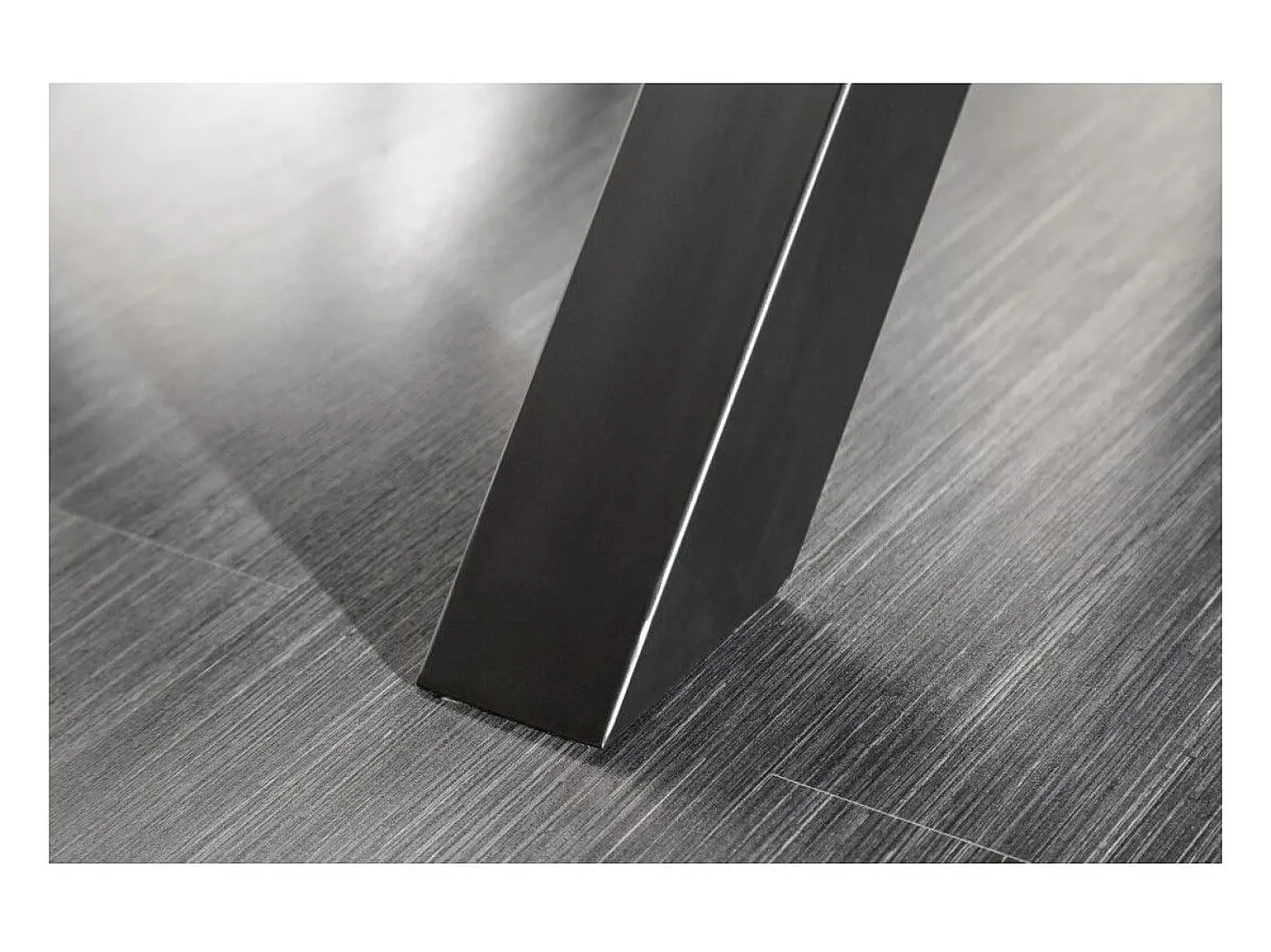 Mesa de comedor RAFTA 220 cm – Tablero de madera maciza de teca – Patas en X de metal negro