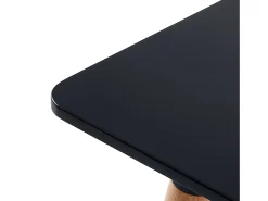 Mesa de Comedor Rectangular de Madera Negra 110 x 70 cm - Estilo Escandinavo Sencillo con Cuatro Patas