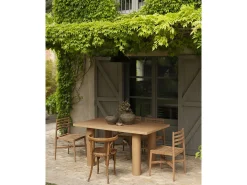 Mesa de comedor rectangular de microcemento en tono terracota DECOWOOD de 180x75cm - LUCÍA - DECOWOOD