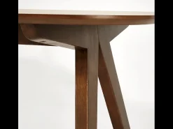 Mesa de comedor rectangular 160 cm con tablero y patas de nogal MIGUEL