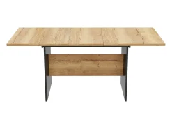 Mesa de comedor rectangular extensible para 4-6 personas en MDF, acabado imitación madera natural claro - 140/180x80x75cm