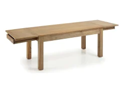 Mesa de comedor rectangular extensible en madera maciza natural de Mindy Mazari 180/230/280 cm