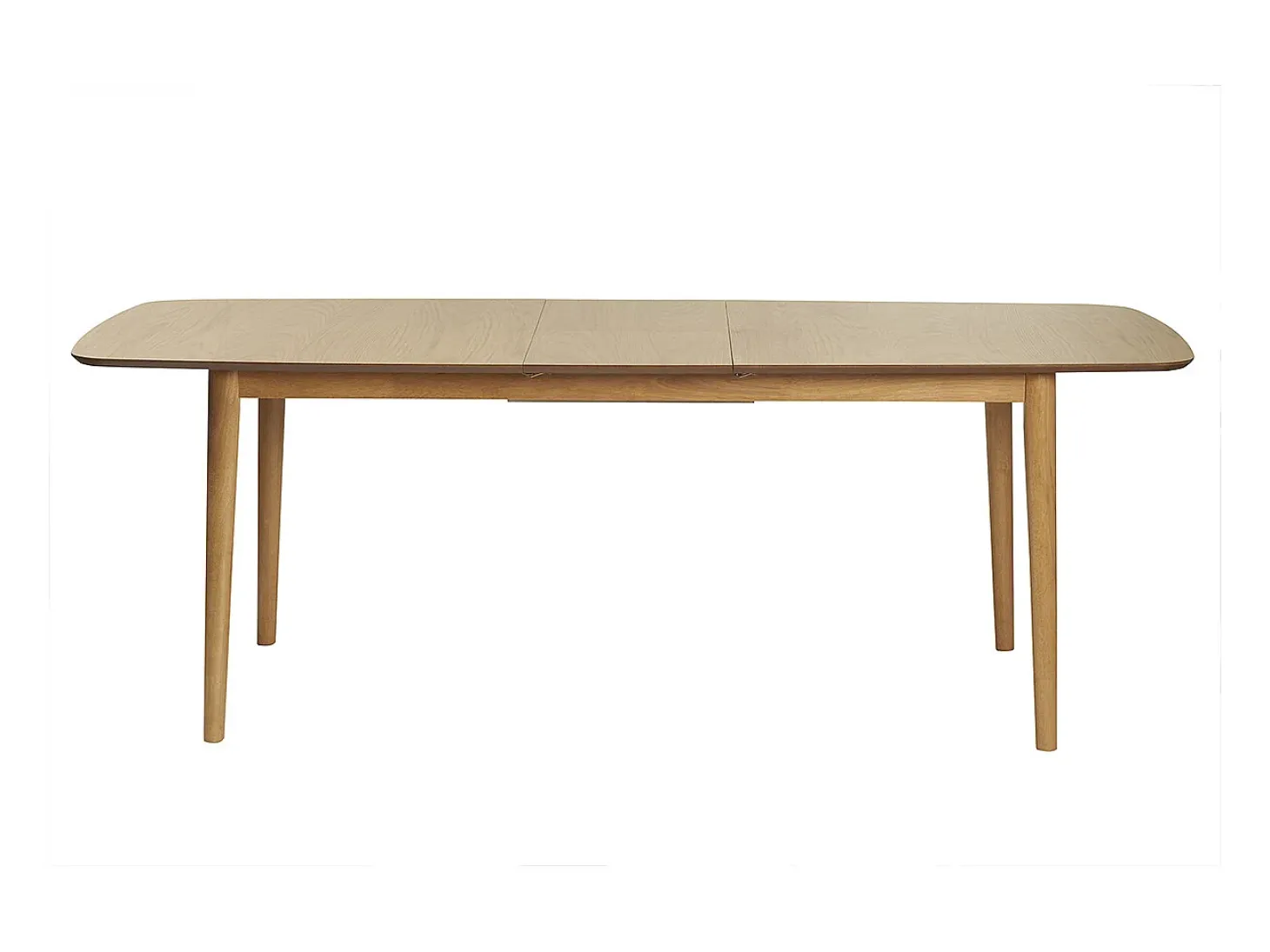 Mesa de comedor rectangular extensible de madera de roble claro 180-220 cm EGO