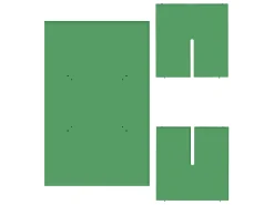 Mesa de comedor rectangular lacada MDF 3cm Verde Emeralda 90x120cm