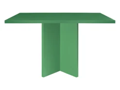 Mesa de comedor rectangular lacada MDF 3cm Verde Emeralda 90x120cm