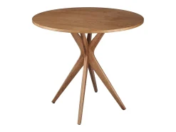 Mesa de comedor redonda 80 cm Jubi fresno teñido roble