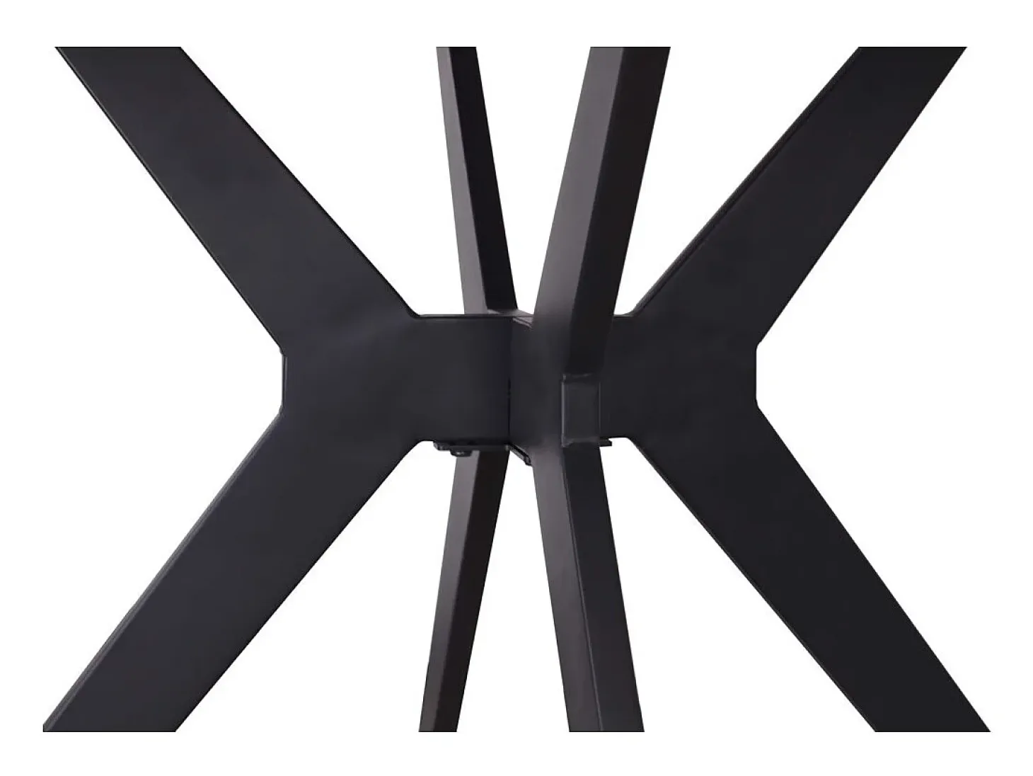 Mesa de comedor redonda ARVENA – 110 cm – Tablero de piedra sinterizada – Color blanco – Diseño metálico elegante