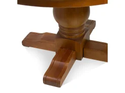 Mesa de comedor redonda Boliva de roble macizo marrón Ø120 cm