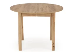Mesa de comedor redonda 100cm extensible aspecto roble CARENE