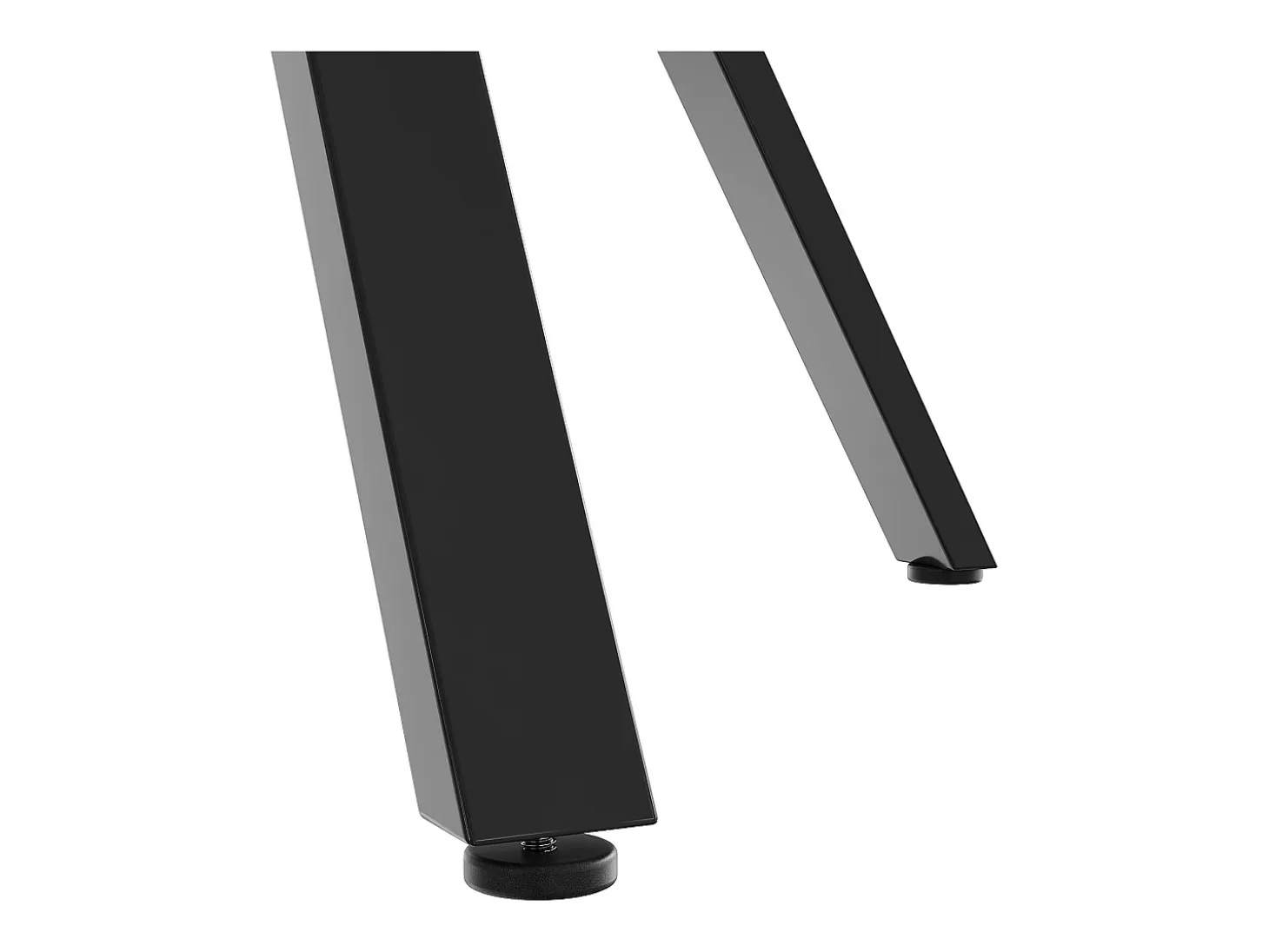 Mesa de comedor redonda con tablero de MDF efecto mármol y patas de metal negro - para comedor y salón