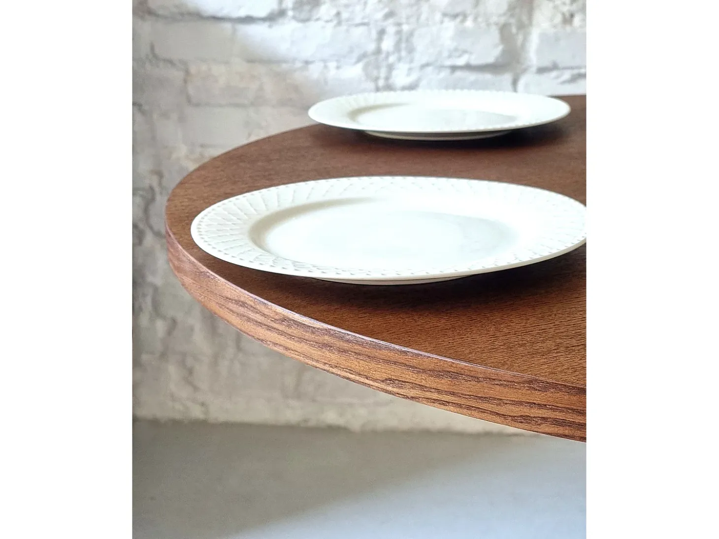 Mesa de comedor redonda 100cm Jubi Bold Roble