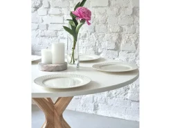 Mesa de comedor redonda 110cm Jubi Bold Verde Salvia