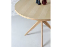Mesa de comedor redonda 100cm Jubi Bold Fresno