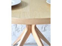 Mesa de comedor redonda 100cm Jubi Bold Fresno