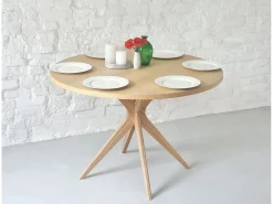 Mesa de comedor redonda 110cm Jubi Bold Fresno