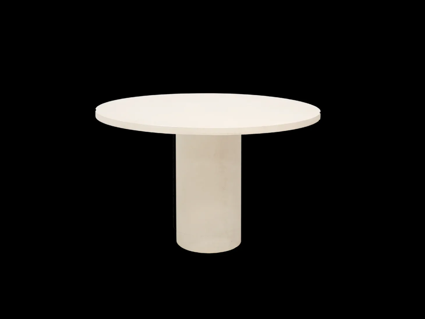 Mesa de comedor redonda de microcemento en tono terracota DECOWOOD de Ø100x75cm - LUCÍA - DECOWOOD