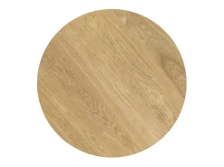 Mesa de comedor redonda de madera clara, 4 personas - Liwa