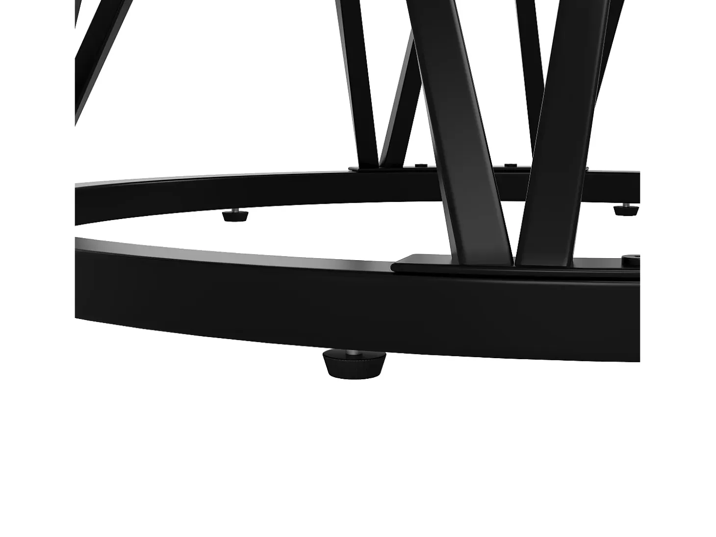 Mesa de comedor redonda de 100 cm, tablero de MDF de PVC efecto mármol, patas de metal negro - para comedor y salón