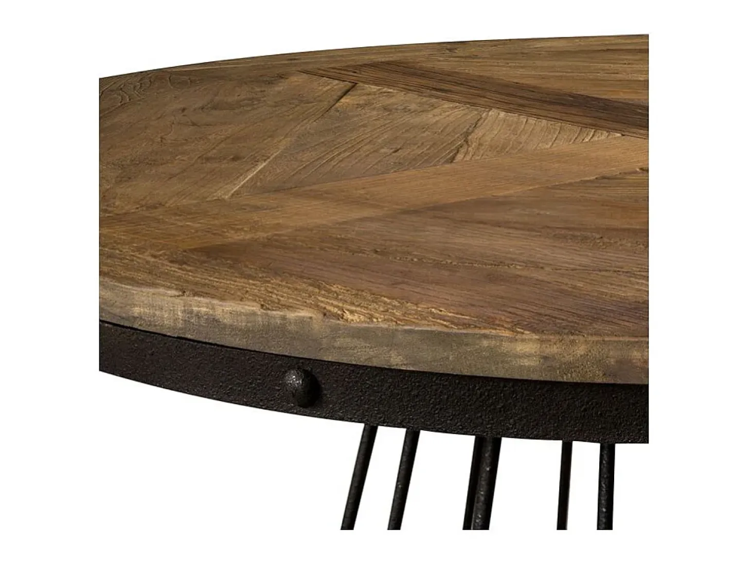 Mesa de comedor redonda de madera de cedro, 5 personas - Pralus