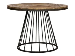 Mesa de comedor redonda de madera de cedro, 5 personas - Pralus