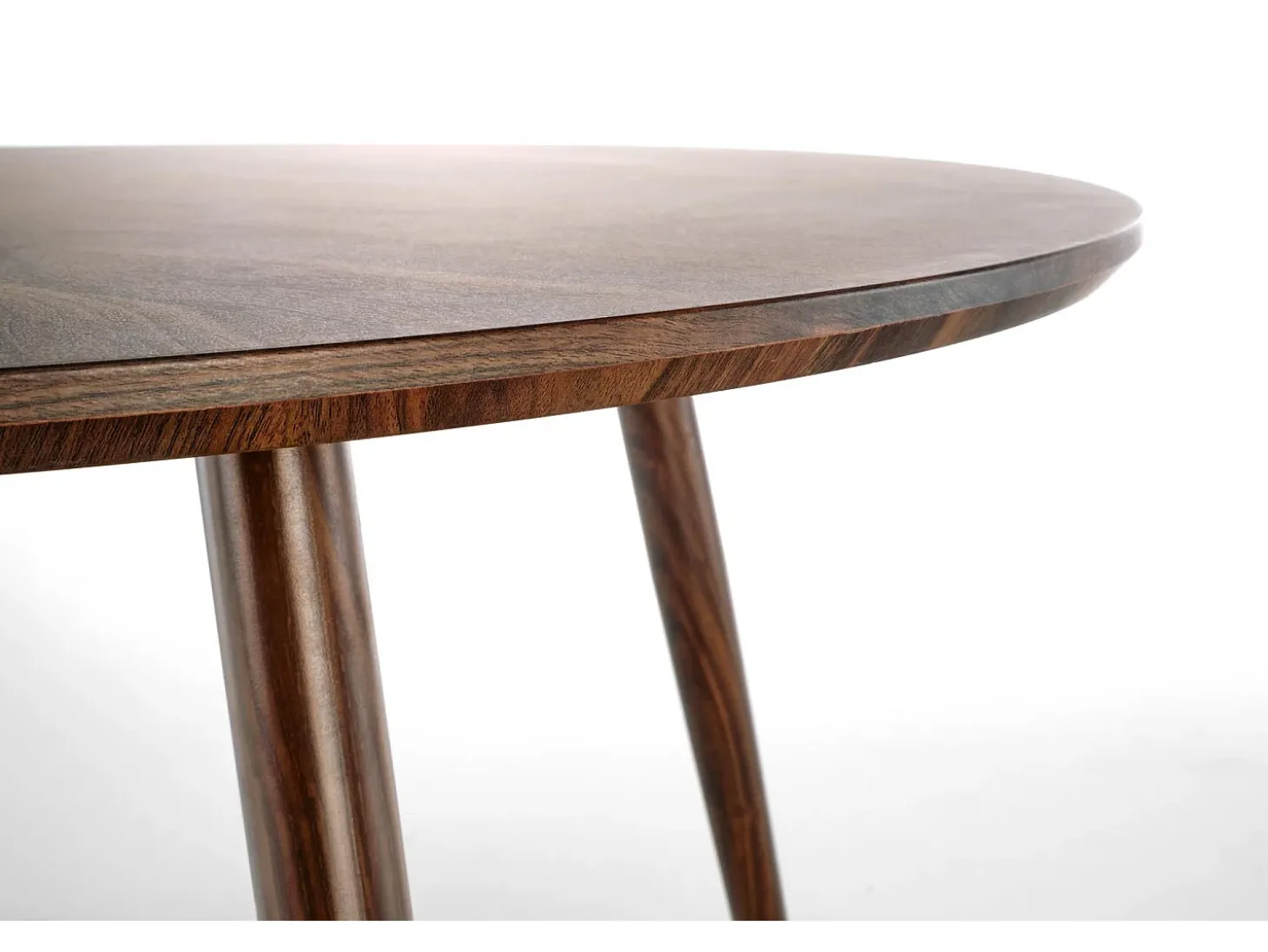 Mesa de comedor redonda de nogal GROIX
