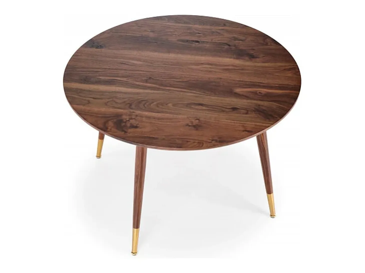 Mesa de comedor redonda de nogal GROIX