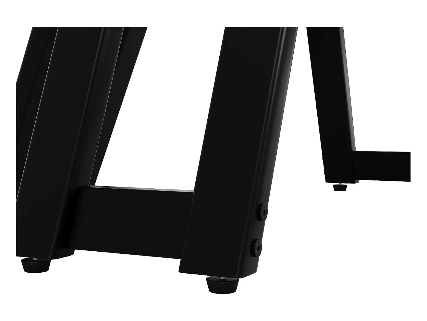 Mesa de comedor redonda, diseño moderno, MDF y metal negro jaspeado, para 4-6 personas (100x100x76 cm)