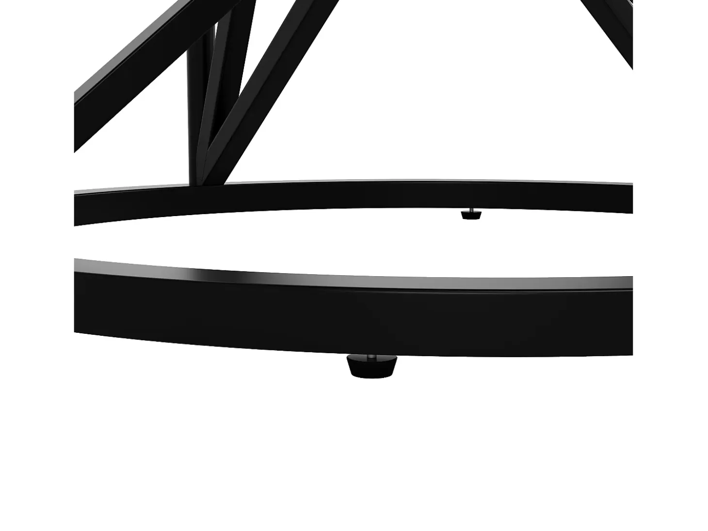 Mesa de comedor redonda, diseño moderno, MDF y metal negro jaspeado, para 4-6 personas (100x100x76 cm)