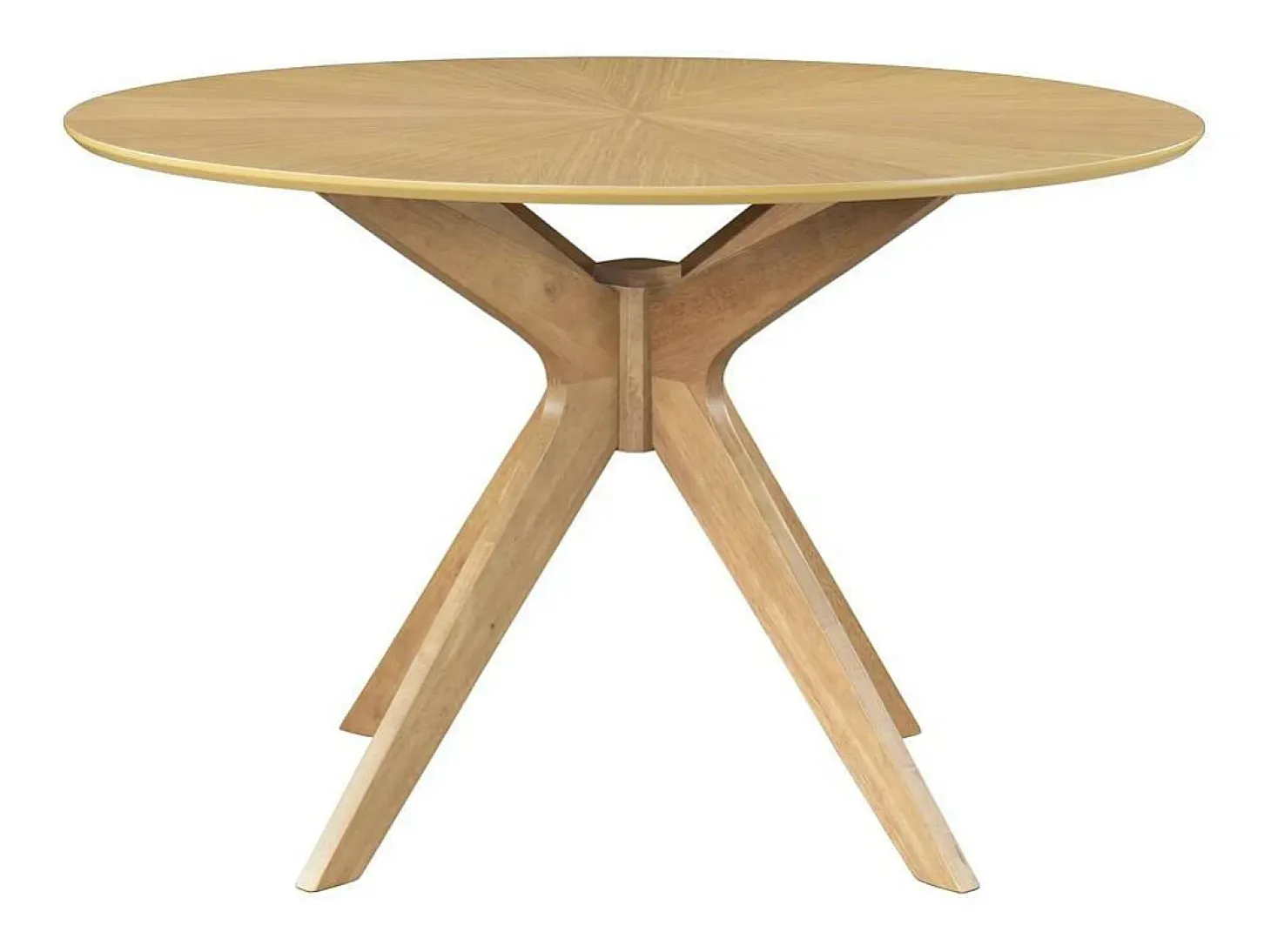 Mesa de comedor redonda de diseño en roble 120 cm DIELLI