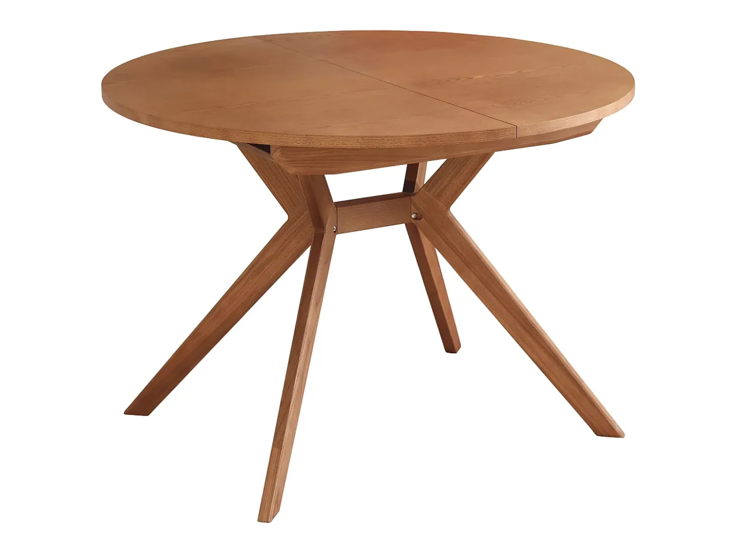 Mesa de comedor redonda extensible 110cm Biju Roble