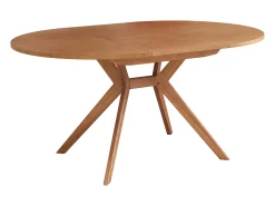 Mesa de comedor redonda extensible 110cm Biju Roble