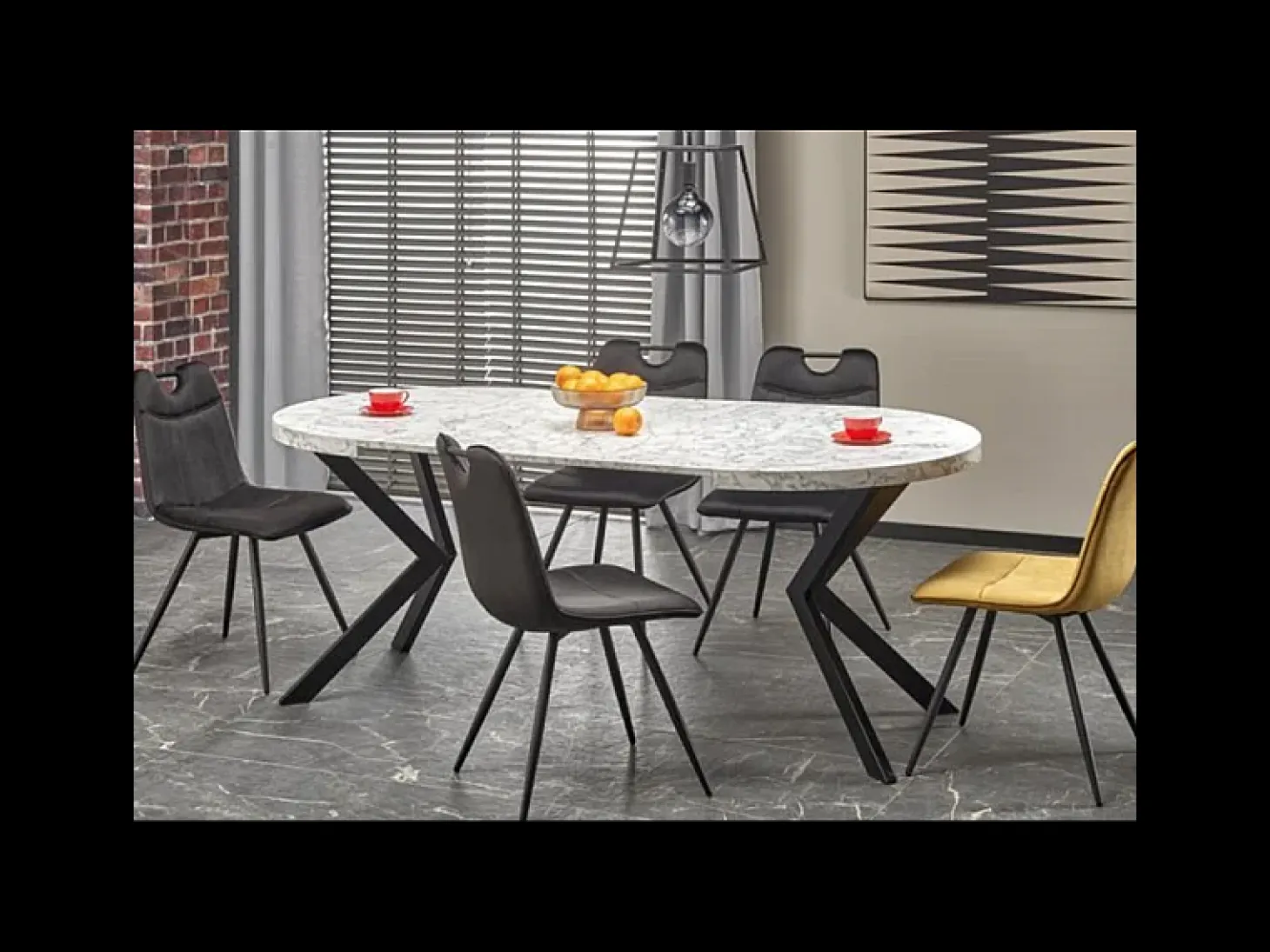 Mesa de comedor redonda extensible de mármol 100-250cm Zelvano