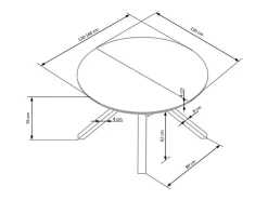 Mesa de comedor redonda extensible de mármol GALATEE 130-180cm