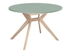 Mesa de comedor redonda extensible 110cm Biju Verde Salvia