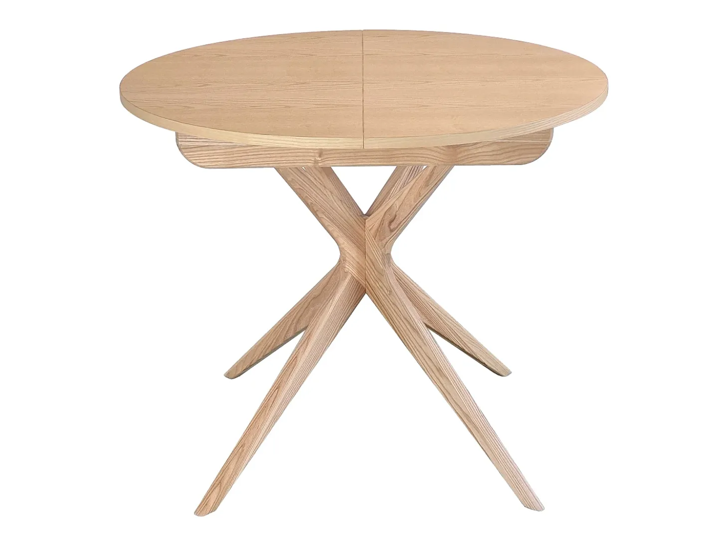 Mesa de comedor redonda extensible 90cm Jubi Fresno
