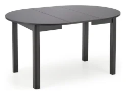 Mesa de comedor redonda extensible CARENE 100 cm, negra