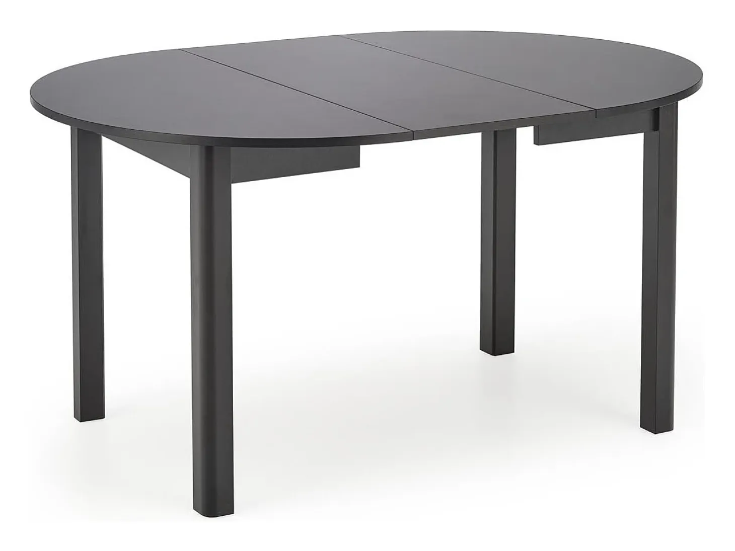 Mesa de comedor redonda extensible CARENE 100 cm, negra
