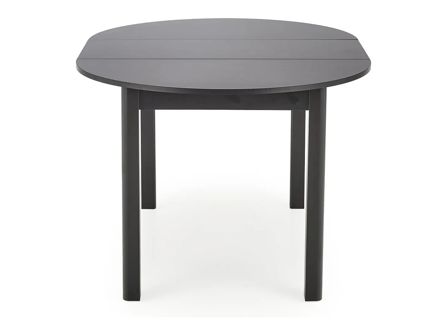 Mesa de comedor redonda extensible CARENE 100 cm, negra