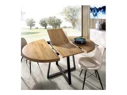 Mesa De Comedor Redonda Extensible Diseño Industrial Edison