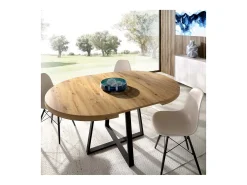 Mesa De Comedor Redonda Extensible Diseño Industrial Edison
