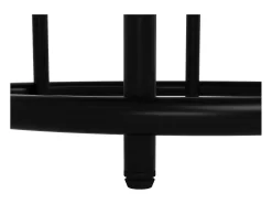 Mesa de comedor redonda moderna 100x100x76 cm 4-6 personas - patas de metal negro - blanco
