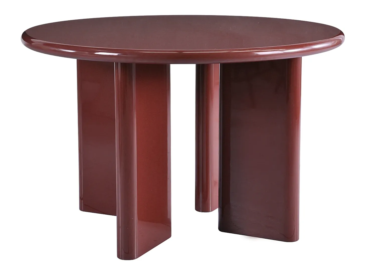 Mesa de comedor redonda para 4 personas de MDF - Burdeos - LUKAVO