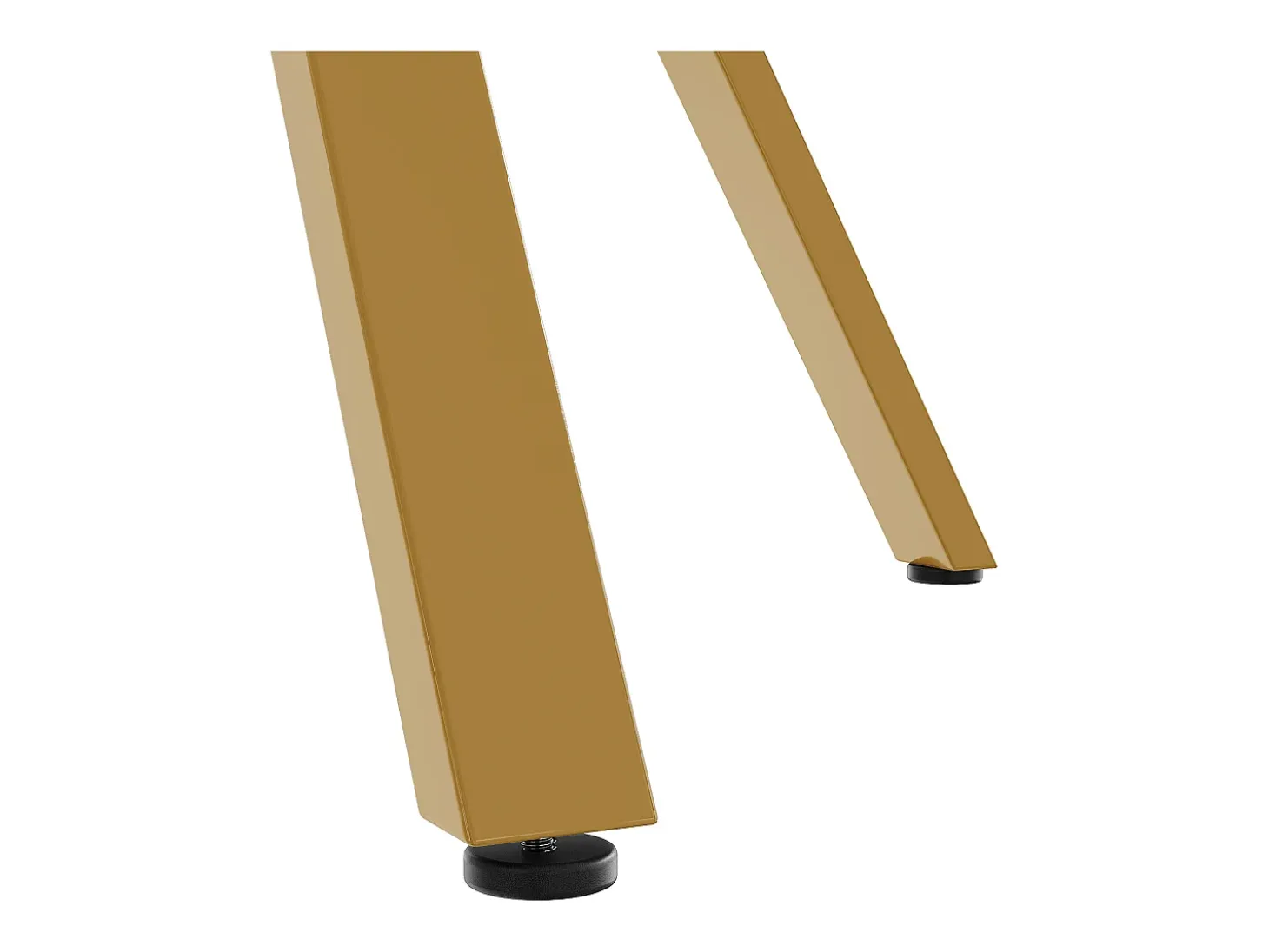 Mesa de comedor redonda para 4 personas, tapa chapada en mármol blanco con patas de metal dorado - 100x100x75cm